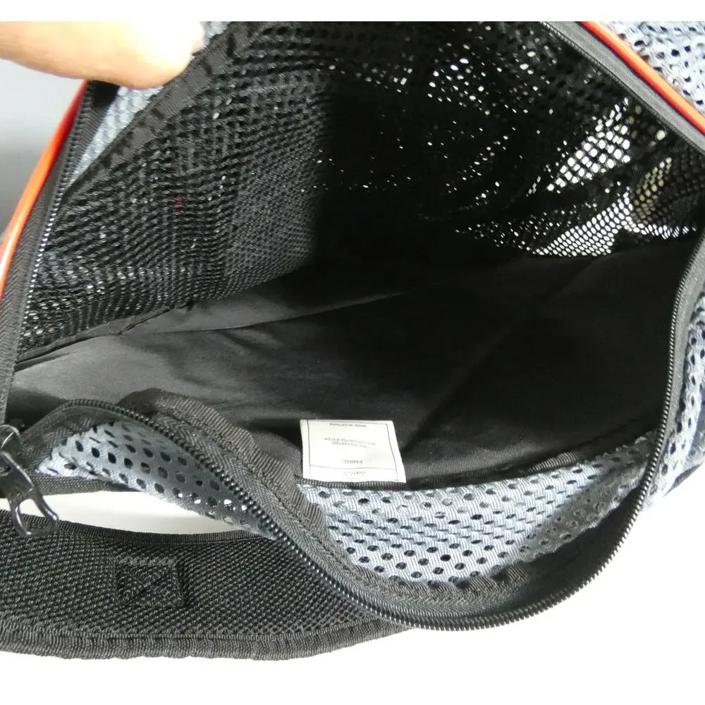 Adidas Crossbody Sling One Strap Mesh Black Gray Backpack Zipper Pockets Sports
